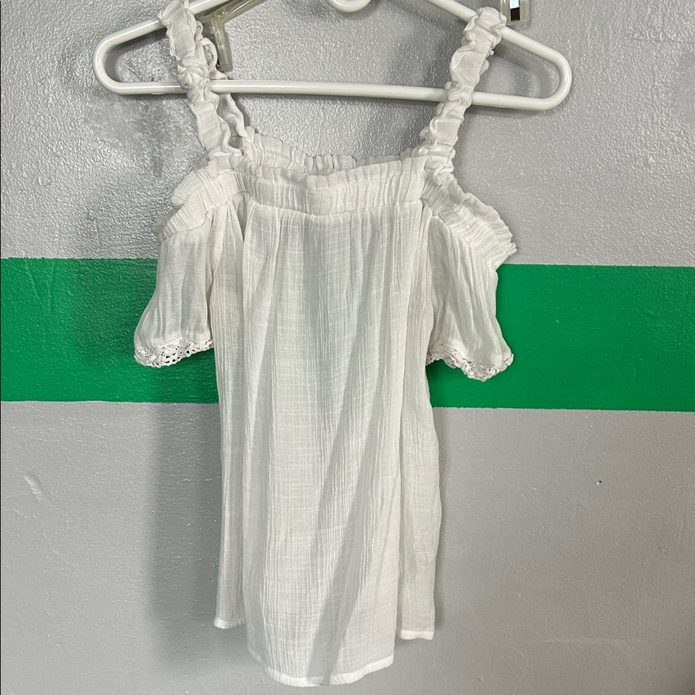 White Off-Shoulder Women's Top